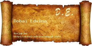 Dobai Edvina névjegykártya